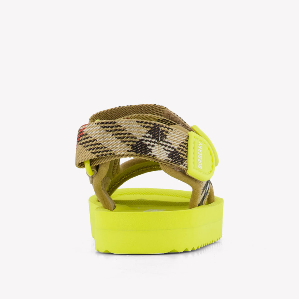 Burberry Lou Ragazzi Sandals In Lime