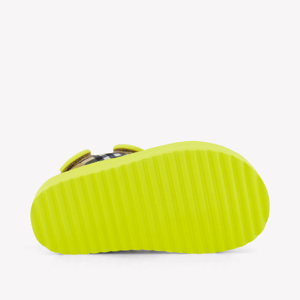 Burberry Lou Ragazzi Sandals In Lime