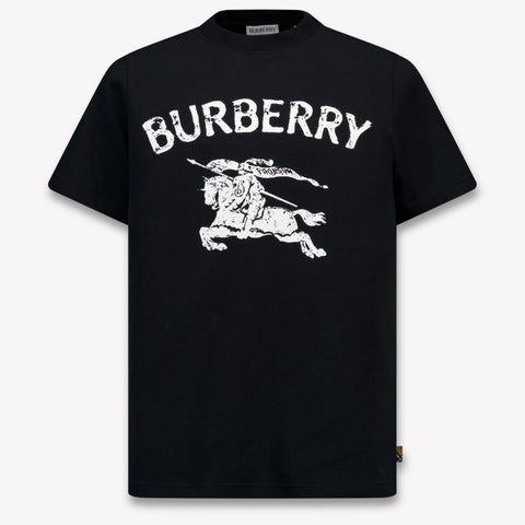 Burberry Bambini con timbro di cedro Ragazzi Maglietta dentro Nero