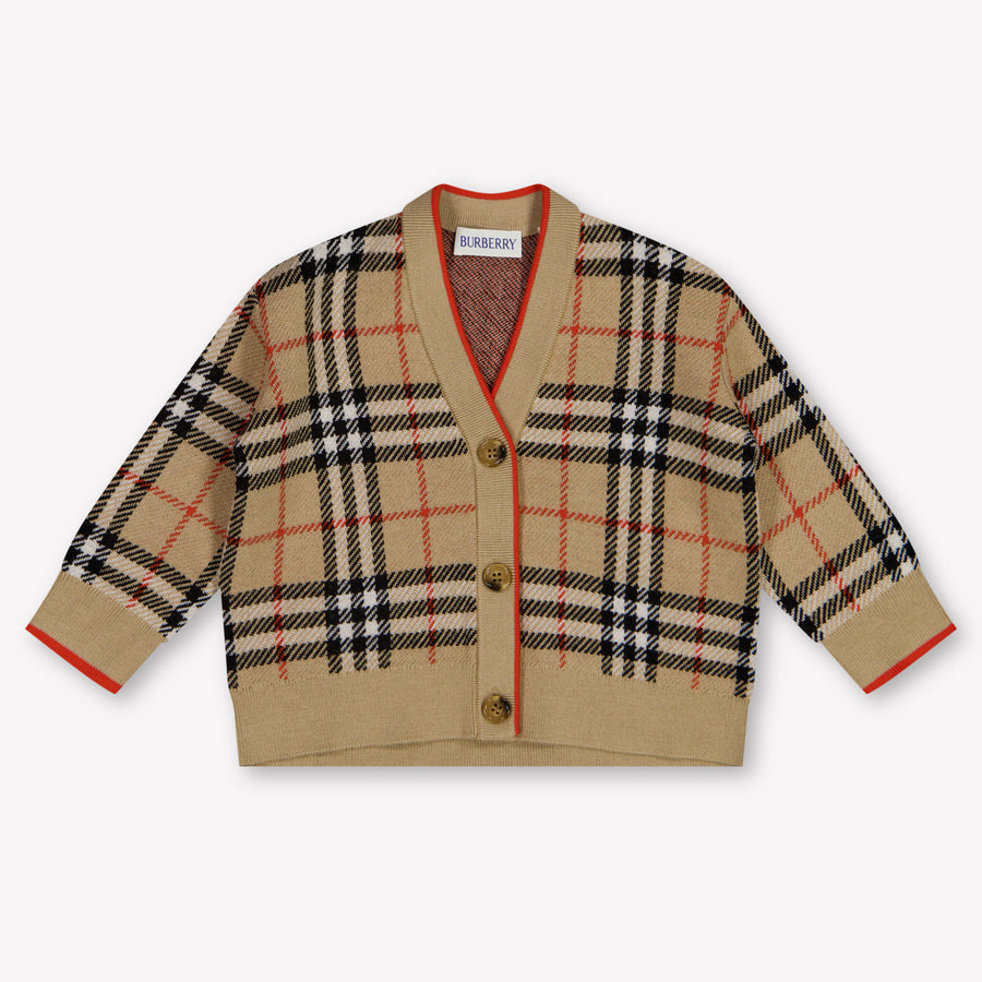 Burberry Graham Baby Ragazzi Cardigan dentro Beige