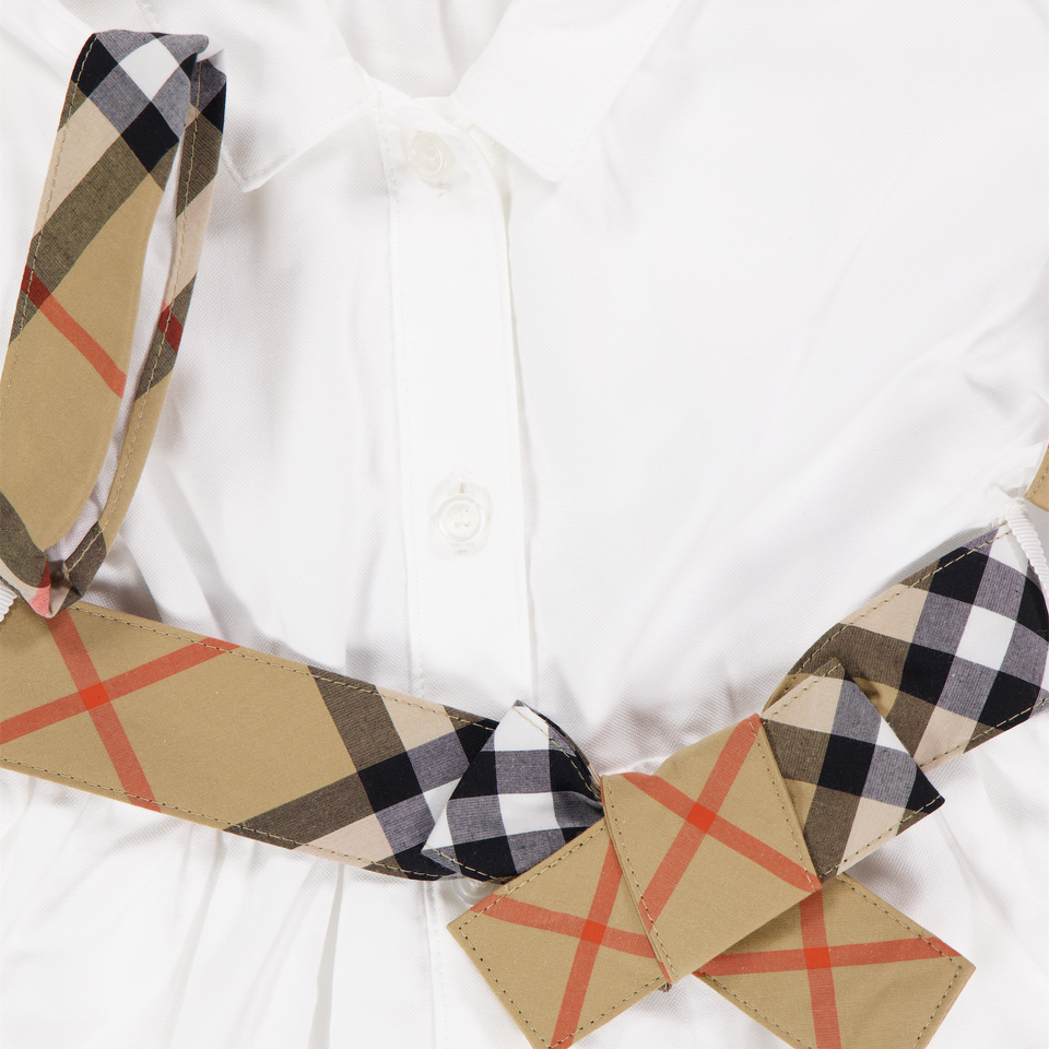 Burberry Baby Mädchen Zieh dich an Weiß