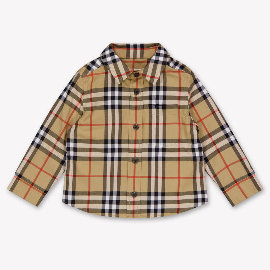 Burberry Owen Baby Jongens Blouse In Beige