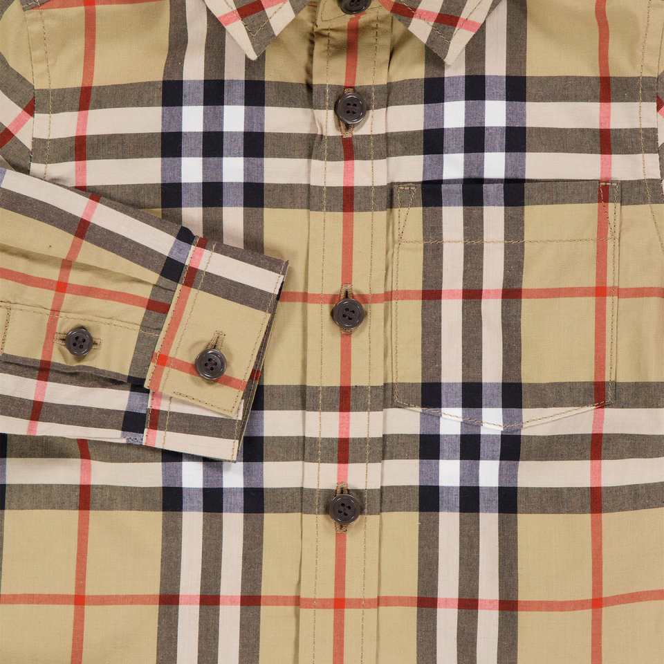Burberry Owen Baby Ragazzi Camicetta dentro Beige
