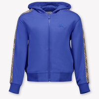 Burberry Clyde Kinder Garçons Cardigan en Bleu Cobalt