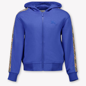 Burberry Clyde Kinder Garçons Cardigan en Bleu Cobalt