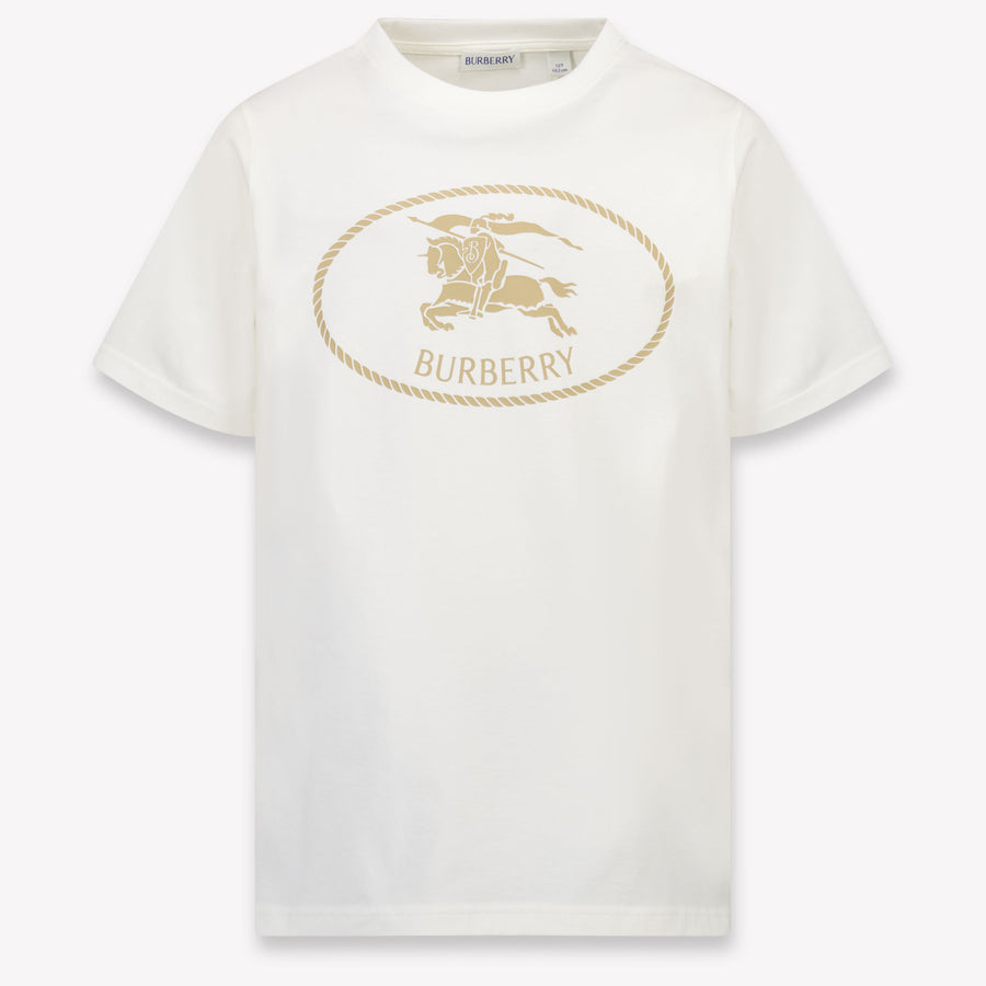 Burberry Cedar Crest Unisex Kinder T-Shirt in Off-White