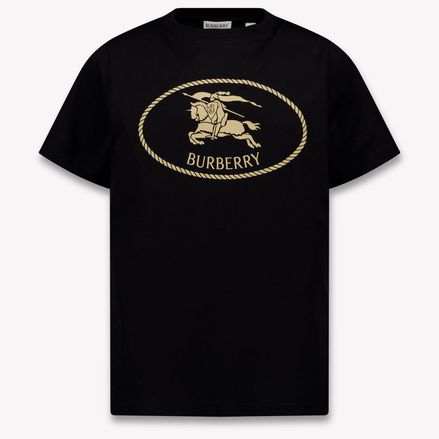 Burberry Cedar Crest Unisex Kinder T-Shirt in Schwarz