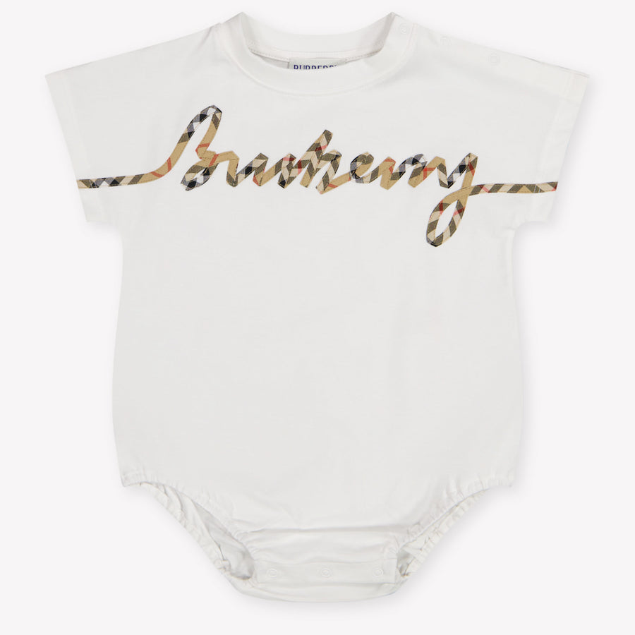 Burberry Dolby Baby Girls Bodysuit in White