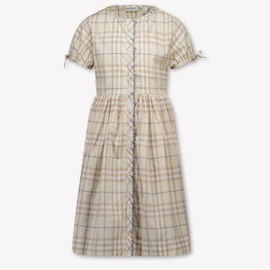 Burberry Josie Kinder Meisjes Jurk In Licht Beige