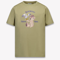 Burberry CEDAR Kids Unisex T-Shirt In Light Beige