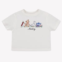 Burberry CEDAR Baby Unisex T-Shirt In OffWhite