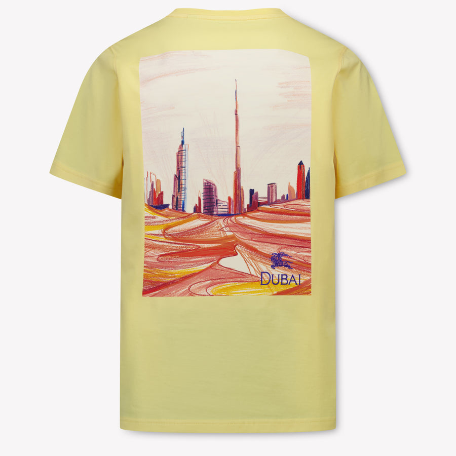 Burberry CEDAR Kids Unisex T-Shirt In Yellow