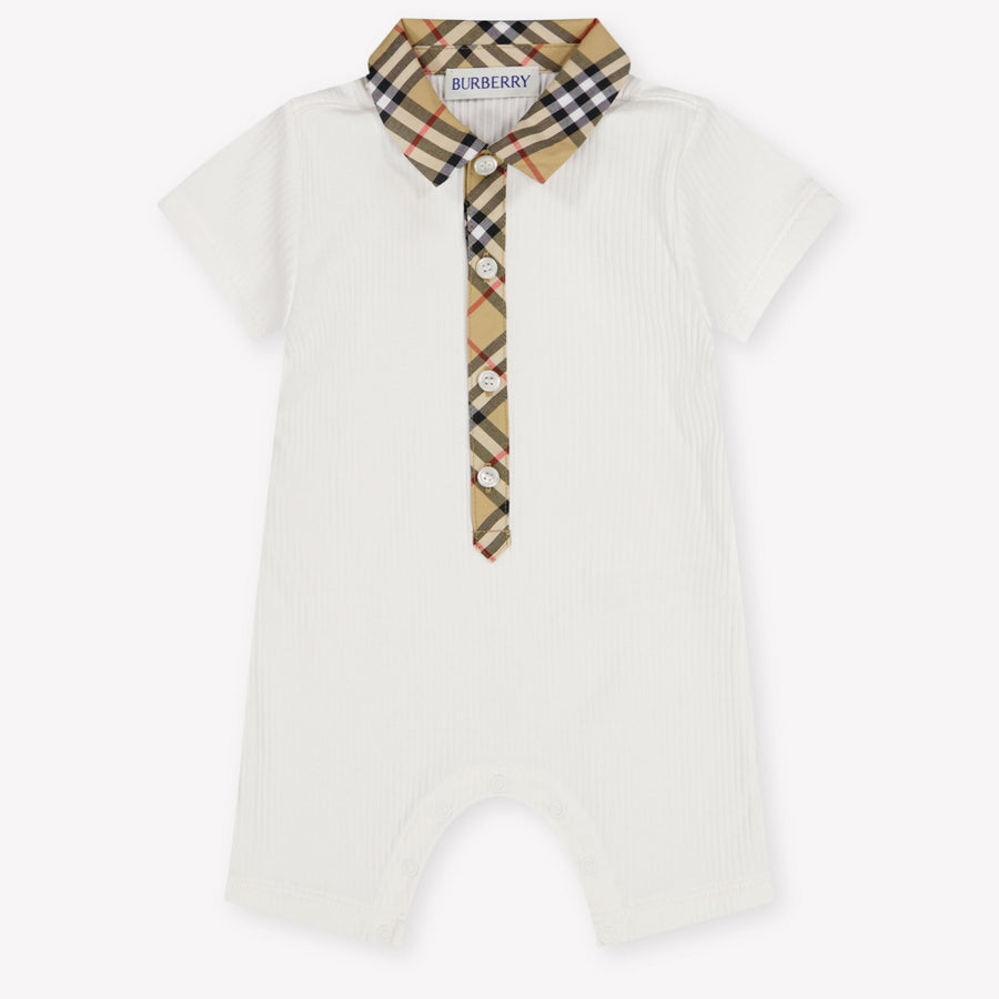 Burberry JAXON Baby Boys Playsuit In White