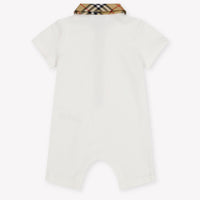 Burberry JAXON Baby Boys Playsuit In White