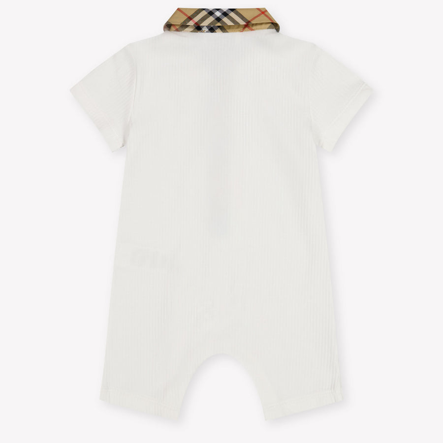 Burberry JAXON Baby Boys Playsuit In White