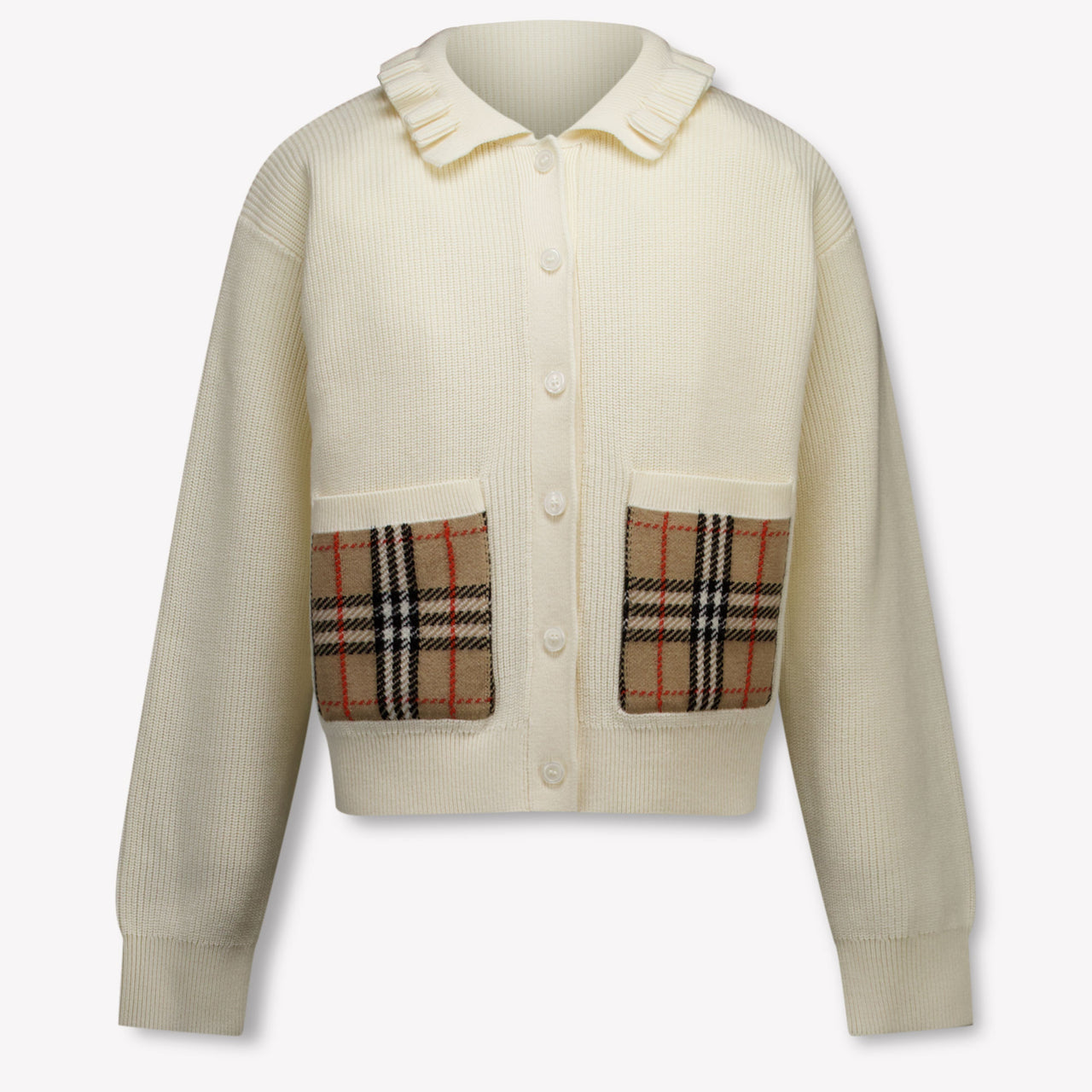 Burberry Rothwell Kinder Ragazze Cardigan dentro Off White