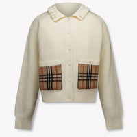 Burberry Rothwell Kinder Ragazze Cardigan dentro Off White