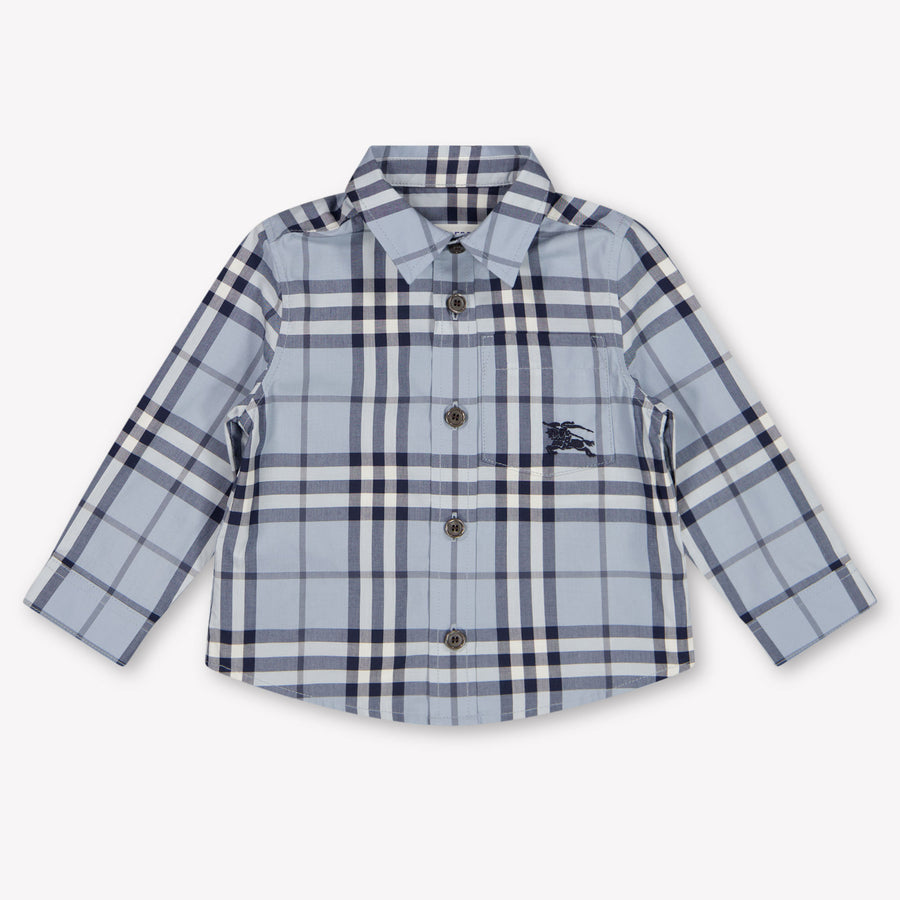 Burberry Owen Baby Ragazzi Blouse In Azzurro