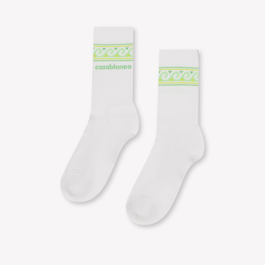 CASABLANCAEnfants Unisexe Chaussettes dedans Blanc