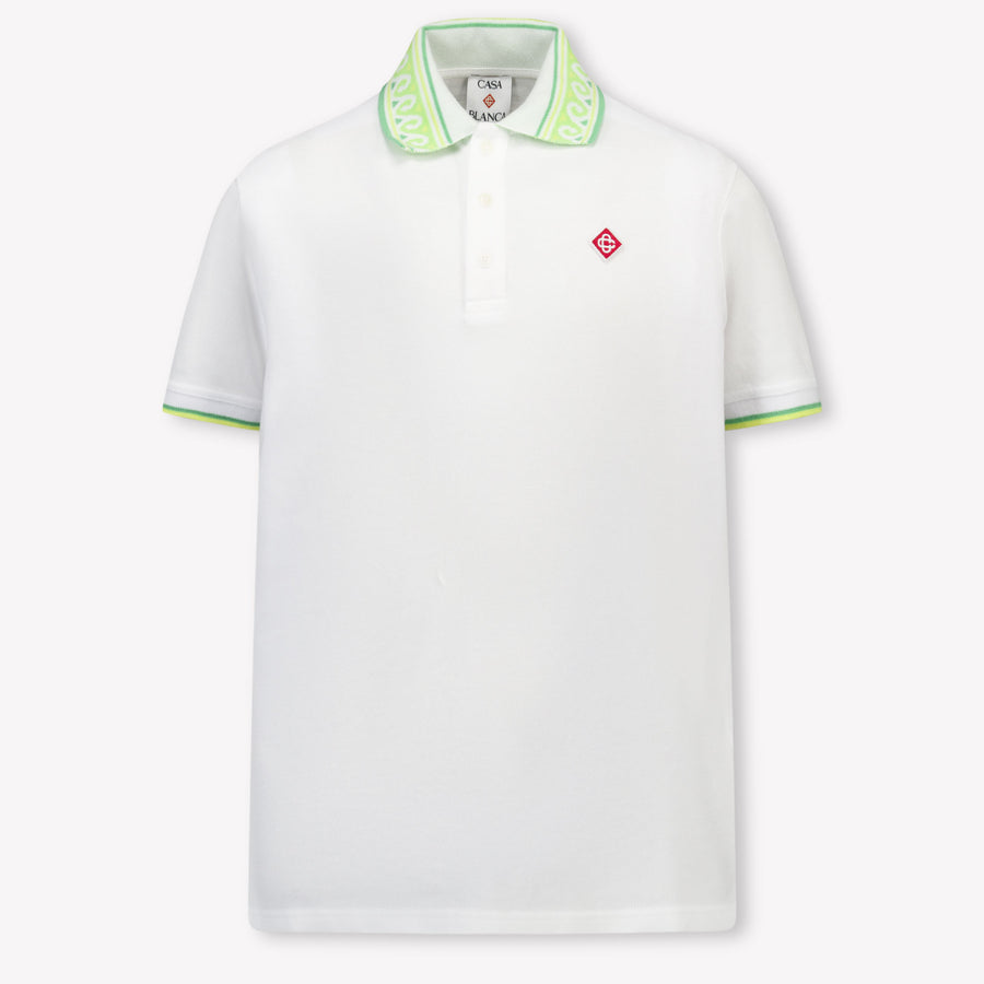 CASABLANCAEnfants Garçons Polo En Blanc