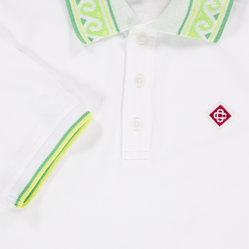 CASABLANCA Bambini Ragazze Polo In Bianco