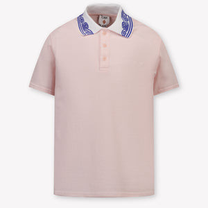 CASABLANCA Kinder Unisex-Poloshirt Hellrosa