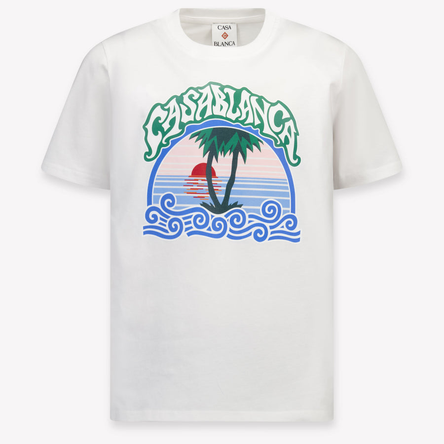 Casablanca Unisex Kinder T-Shirt in Weiß