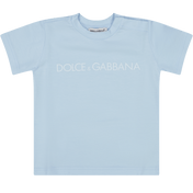 Dolce & gabbana baby unisex camiseta azul claro