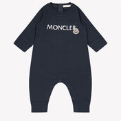 Moncler Baby Boys Playsuit In Navy