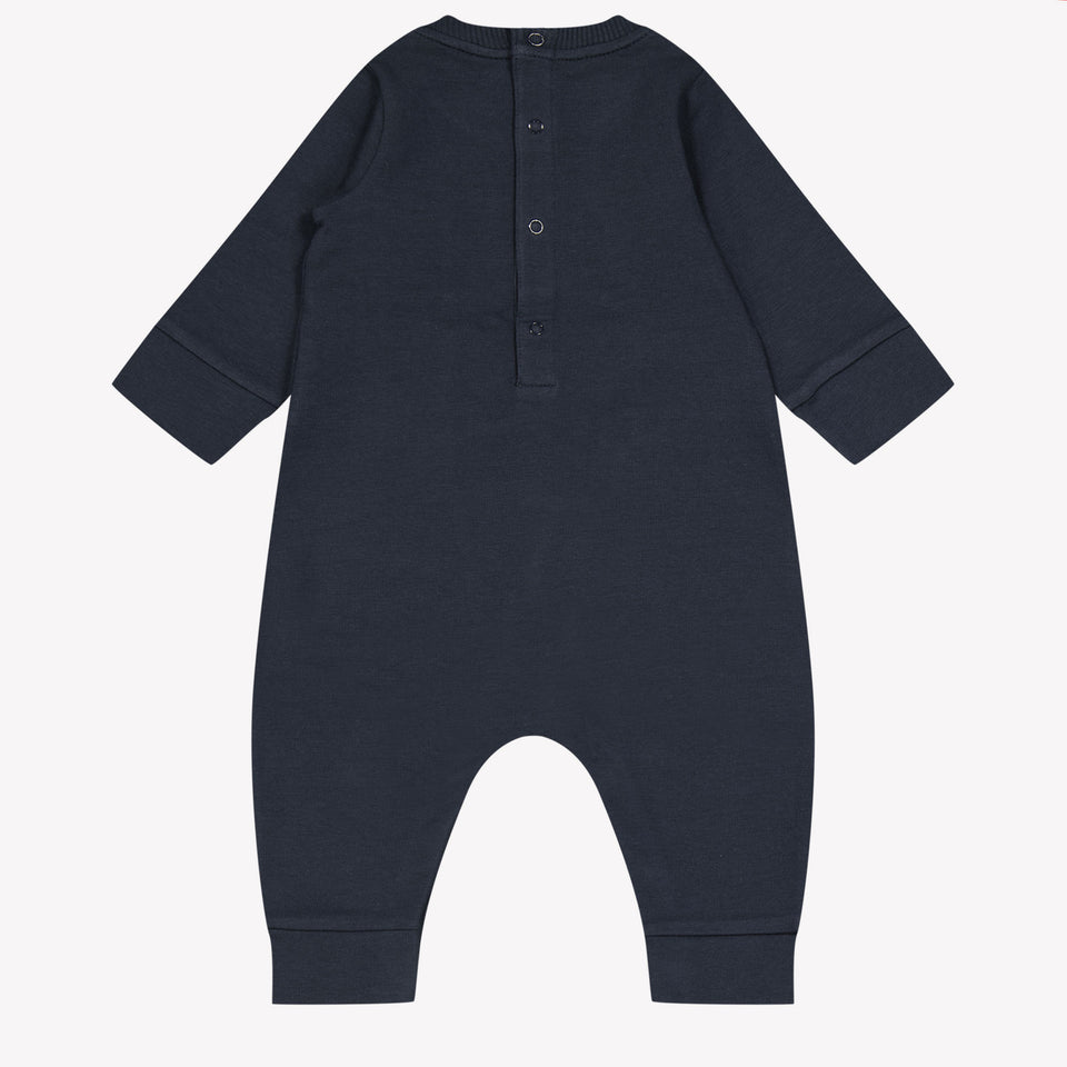 Moncler Baby Boys Playsuit In Navy