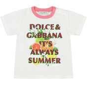 Dolce & gabbana baby flickor t-shirt vit