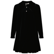 Monennalisa Children's Girls Dress Black