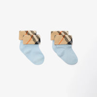 Burberry Retourne bébé Garçons Chaussettes dedans Bleu Clair