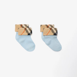 Burberry Retourne bébé Garçons Chaussettes dedans Bleu Clair