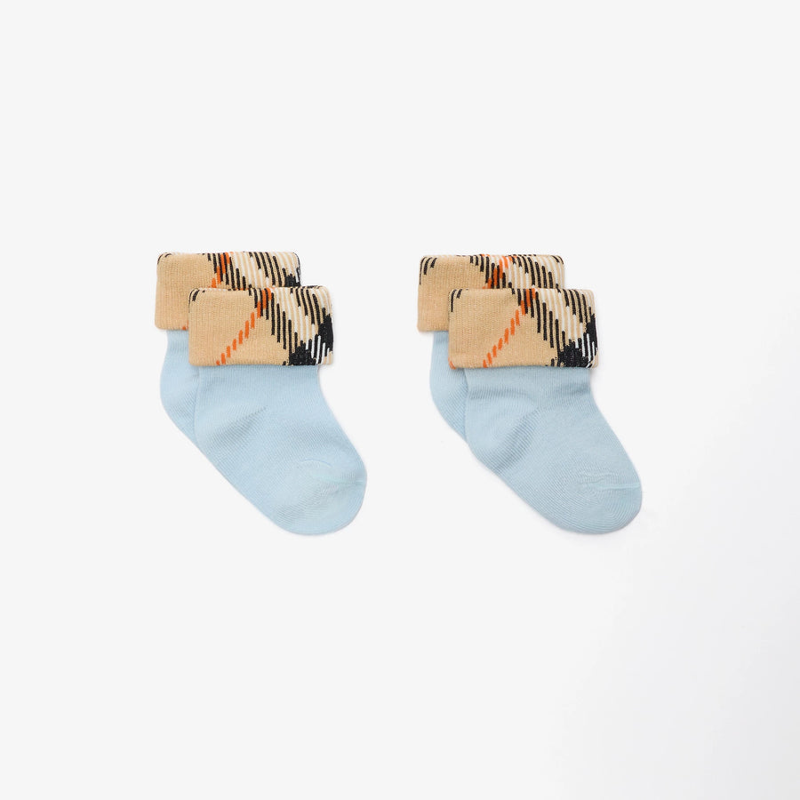 Burberry Retourne bébé Garçons Chaussettes dedans Bleu Clair