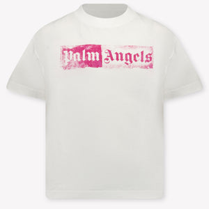 Palm Angels niños Chicas Camiseta adentro Blanco