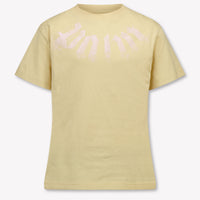 Palm Angels Kinder Mädchen T-Shirt In Beige