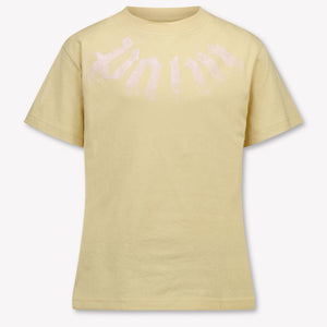 Palm Angels Kinder Mädchen T-Shirt In Beige