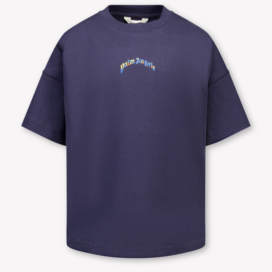 Palm Angels Unisex Kinder T-Shirt in Marineblau