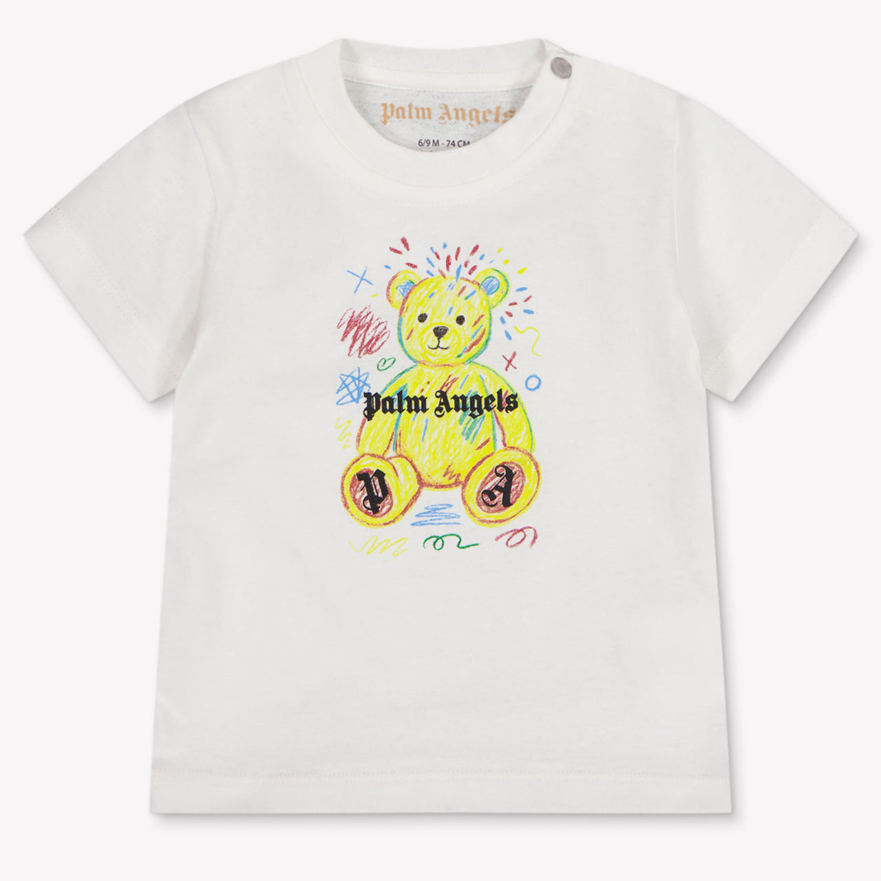 Palm Angels Bébé Garçons T-shirt en blanc cassé
