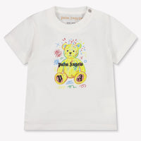 Palm Angels Bébé Garçons T-shirt en blanc cassé