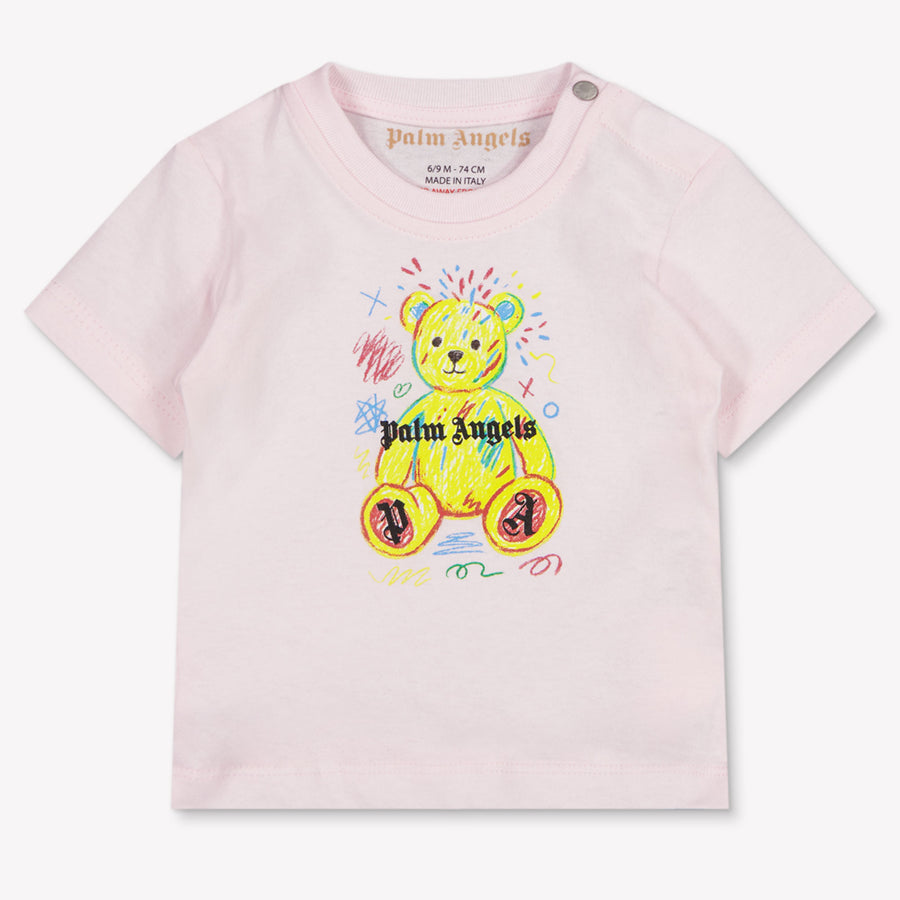 Palm Angels bebe Chicas Camiseta adentro Rosa claro