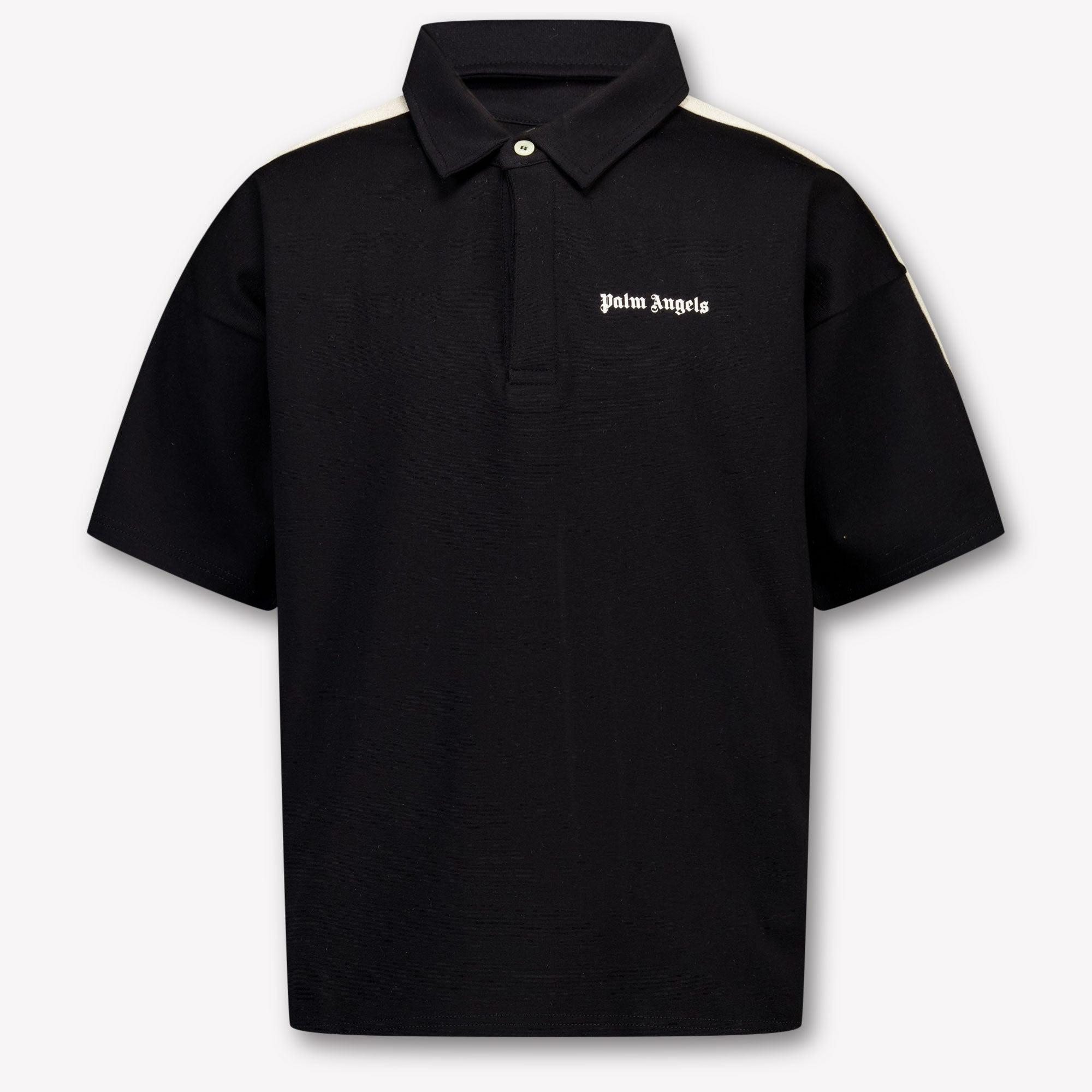 Palm Angels Kids Boys Polo In Black