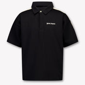 Palm Angels Kids Boys Polo In Black