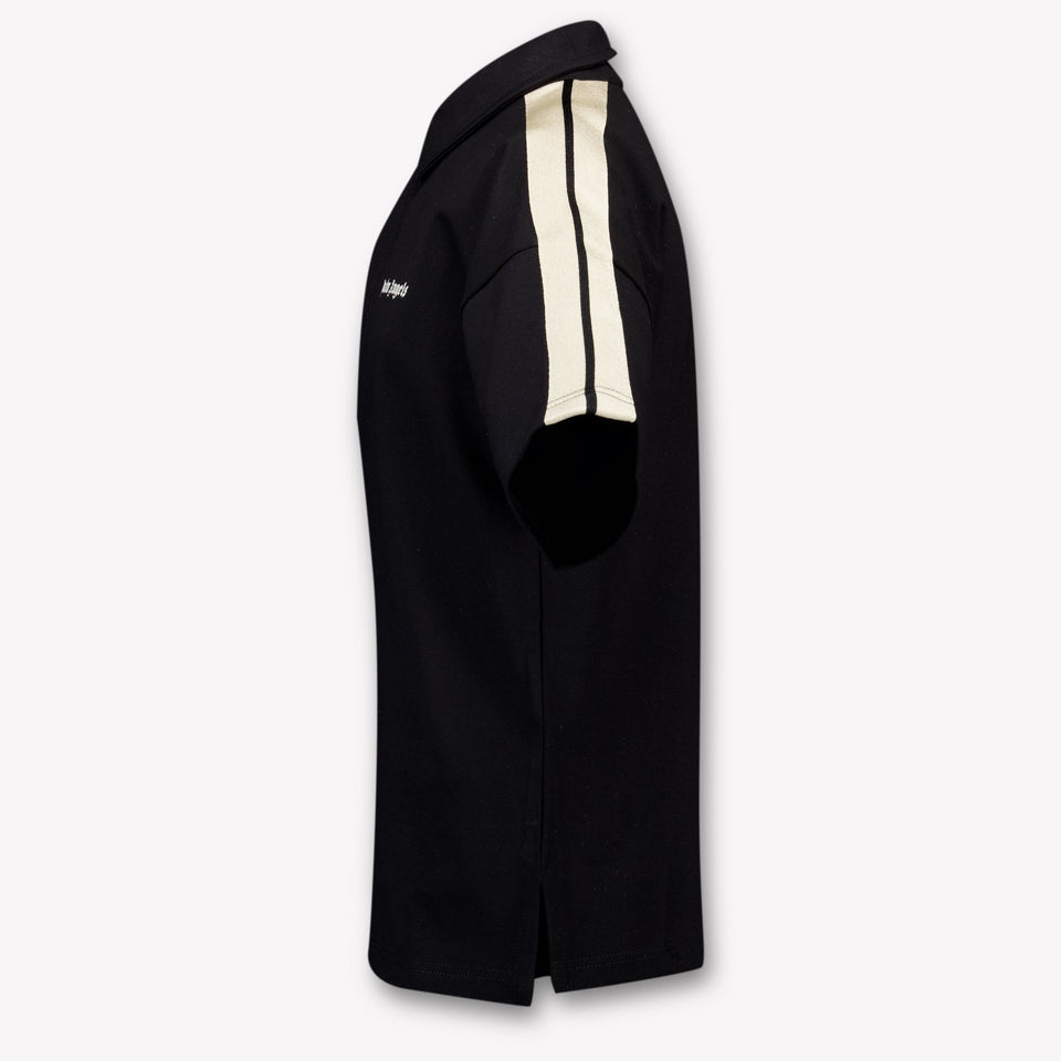 Palm Angels Kids Boys Polo In Black