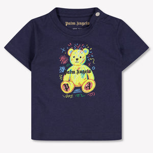 Palm Angels bebe Chicos Camiseta adentro Navy