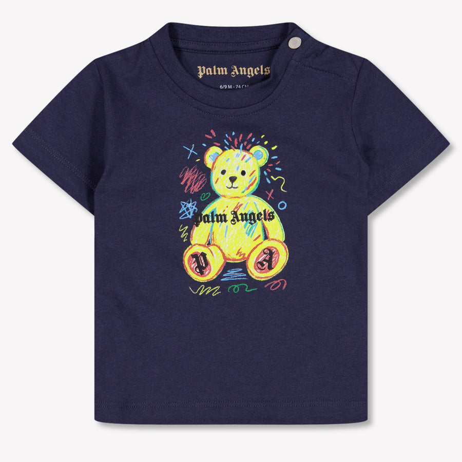 Palm Angels bebe Chicos Camiseta adentro Navy