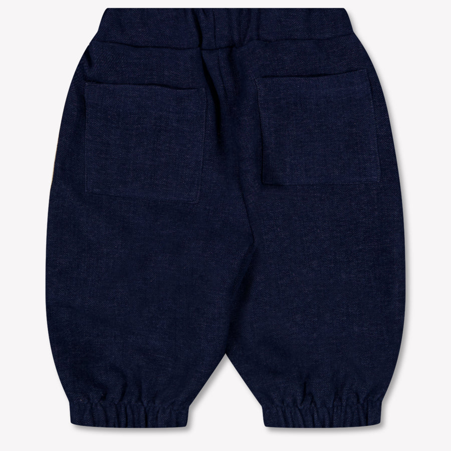 Palm Angels Baby Boys Pants In Navy