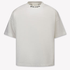 Palm Angels Kinder Jungen T-Shirt In Weiß