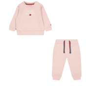 Tommy Hilfiger, meninas de corrida, traje rosa claro
